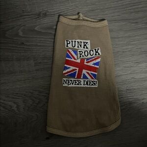 Punk Rock Tan tank with Union Jack Design